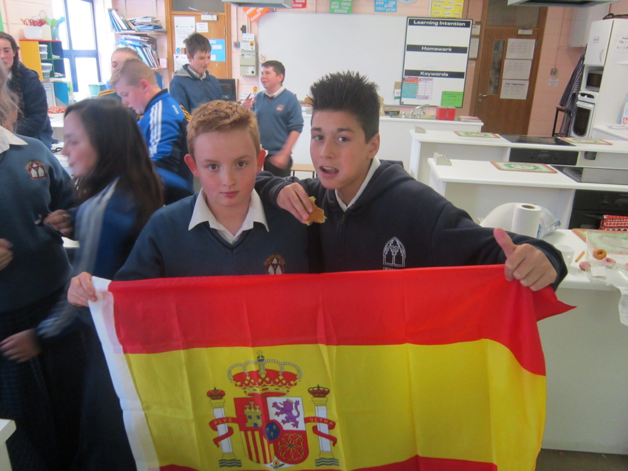 Desmond College Students AJ Donovan and Konrad Papierowski are part of the Desmond College first year students who are learning about Spanish Culture