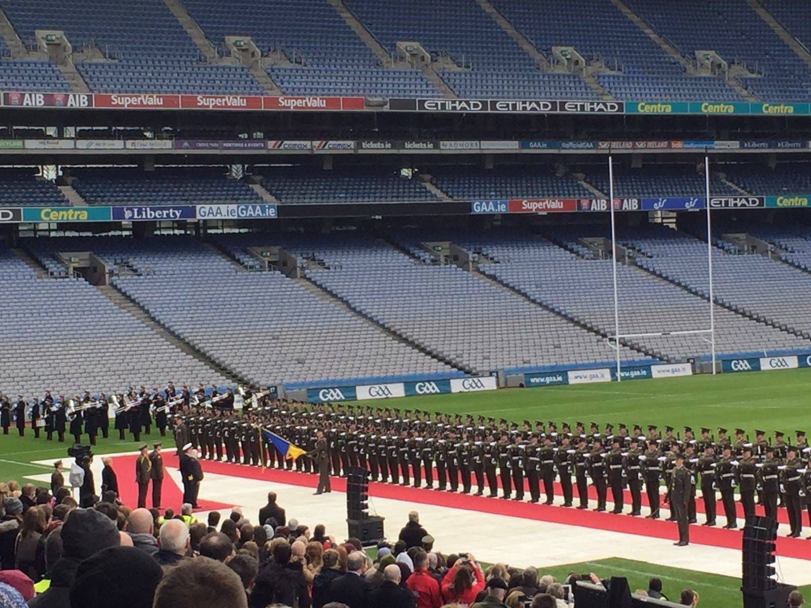 March 2016: Flag Collection Ceremony at the 1916 Commemoration Service in Croke Park