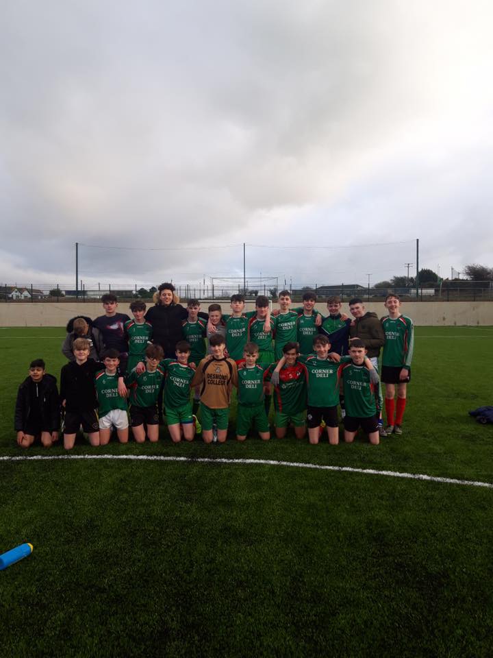 January 2020 - the desmond college U15 team win to head to the Munster B Final